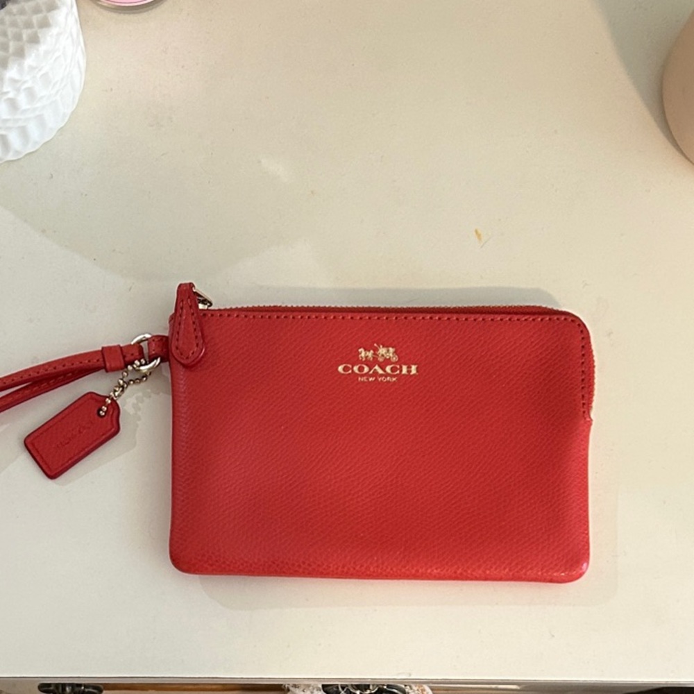 Coach Coral Wristlet Clutch